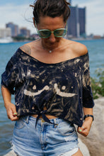 Load image into Gallery viewer, Free the Nipple Acid Wash Tie Crop