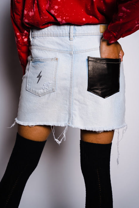 Dark Side Denim Skirt