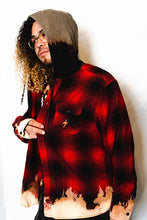 Load image into Gallery viewer, Buffalo Fire Hooded Flannel
