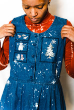 Load image into Gallery viewer, Winter Wonderland Vintage Denim Dress
