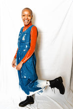 Load image into Gallery viewer, Winter Wonderland Vintage Denim Dress
